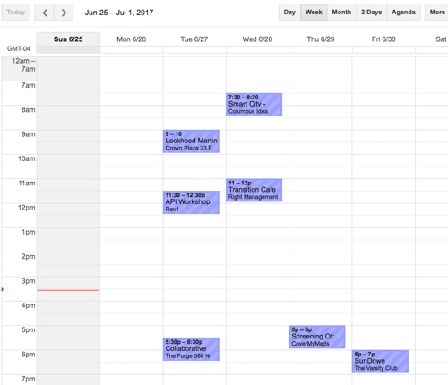 Calendar Example